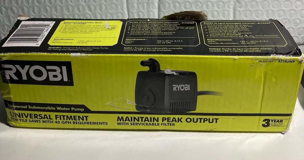 Ryobi Universal Submersible Water Pump | A114UWP